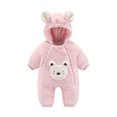 thumbnail image 1 of LSLJS Barboteuse pour Bébé Fille Garçon Combinaison Pyjama Manches Longues à Capuche en Peluche Tenue Automne Hiver, 1 of 2