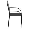 thumbnail image 3 of vidaXL Stackable Outdoor Chairs 4 pcs Poly Rattan Black, 3 of 4