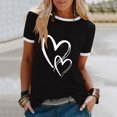 thumbnail image 1 of SMihono Hauts pour Femmes Été Décontracté Mode Féminine Décontracté Imprimé Col Rond Ample Manches Courtes T-shirt Pull Oversize T-shirt pour Femmes 2023, 1 of 4