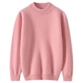 thumbnail image 4 of Posijego 4-18 Years Girls Boys Sweaters Crew Neck Solid Color Long Sleeve Knit Pullover Tops Fall Winter Clothes, 4 of 7