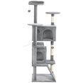 thumbnail image 1 of CoSoTower 54" Cat Tree, Multi-Level Cat Tower with Scratching Posts, Cat Condos, Bed, Platforms, Ramp, Toy Ball, Light Grey, 1 of 7