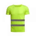 thumbnail image 4 of Men‘s High Vis Safety Work T-Shirt Reflective Safety Short Sleeve High Visibility T Shirt Quick Drying Stripes Cycling Tees Tops, 4 of 7