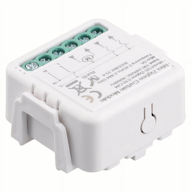 Interrupteur Zigbee Variateur de Rideau Lumineux Module Intelligent MINI C04 Interrupteur de Contrôle Module d'Interrupteur de Rideau Interrupteur Intelligent Zéro Feu,1x Interrupteur Zigbee 1x Manuel d'Instructions en Anglais