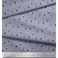 thumbnail image 2 of Soimoi Gray Modal Satin Fabric Phone,Calculator & Monitor Hardware Printed Craft Fabric by the Yard 42 Inch Wide, 2 of 2