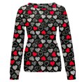 thumbnail image 5 of Qertyioot Chandail de la Saint-Valentin pour Femmes, Blouse à Manches Longues Imprimée Col Rond Tunique Décontractée, 5 of 5