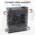 thumbnail image 2 of EASEPRES Magnetic File Organizer Mesh 5-Tier Black Hanging File Organizer Vertical Holder Rack for Office Home, 2 of 8