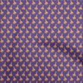 thumbnail image 1 of oneOone Silk Tabby Violet Fabric Onam Kathakali Craft Projects Decor Fabric Printed By The Yard 42 Inch Wide, 1 of 4