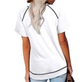 thumbnail image 4 of Timegard Hauts pour Femmes Décontractés Amples Confortables Col Rond Manches Courtes Fente Latérale Hauts T-Shirt Mode Été, 4 of 8