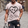 thumbnail image 2 of FAIWAD Men Summer Tops Short Sleeve Round Neck Printed T-Shirts Slim Stretch Workout Tops, 2 of 5