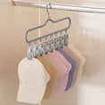 thumbnail image 1 of EGNMCR Organisateurs et Rangement de Garde-Robe, Organisation et Rangement, Bacs de Rangement, Étendoir à Crochets en Acier Inoxydable avec Pinces Étendoir à Vêtements Multifonction Suitab Étendoir à Vêtements en Acier Inoxydable, 1 of 6