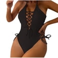 thumbnail image 2 of FcBaudy Womens Swimsuits One Piece Swimsuit Women Plus Size Swimsuit for Women Tankini Swimsuits for Women Women Solid Color Backless Strap Bikini Swimsuit Women Nylon Swimsuit, 2 of 3
