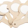 thumbnail image 3 of 10pcs Small Wooden Mirror Unfinished Handheld Mirrors Kids DIY Handmade Craft, 3 of 8