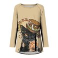 thumbnail image 4 of Costumes d'Halloween pour Femmes 2023 en Liquidation T-Shirt à Col Rond Oversize pour Femmes T T-Shirts à Imprimé d'Halloween T-Shirt à Manches Courtes Blouse Hauts, 4 of 5