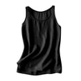 thumbnail image 3 of Yuyuzo Débardeurs pour Femmes en Coton et Lin Col Ras du Cou Camisoles Chemises Sans Manches Blouses Été Débardeur Basique, 3 of 4