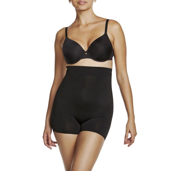 Naomi & Nicole Real Smooth Shorty Gainant Taille Haute - 7528 (Noir, TTG)