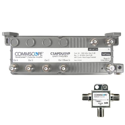 HomeConnect Commscope CSAPDU5VPI Passive VoIP 5 Way Amplifier with Power Inserter