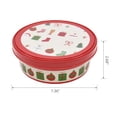 thumbnail image 3 of Christmas Festive Print Red Round Gift Storage Containers, Plastic, 2-pack, by Holiday Time, 3 of 8