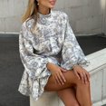thumbnail image 2 of RKSTN Robes pour Femmes Volants en Chiffre Manches Longues Robe Moulante de Soirée Mini Robe Ample, 2 of 4