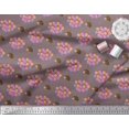 thumbnail image 3 of Soimoi Moss Georgette Fabric Balloon & Hedgehog Kids Print Fabric by Yard 42 Inch Wide, 3 of 3