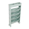 thumbnail image 2 of Mobile Bookcase Multi Layers Large Capacity Movable Book Storage Shelf for Classroom Bedroom, 2 of 7