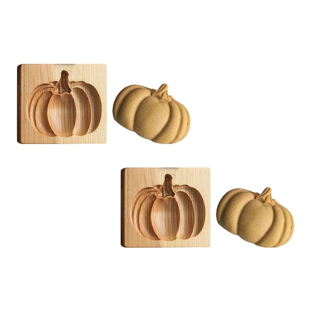 Oleegame 2PC Cookie Mold DIY Baking Moulds Wooden Cookie Cookie Moulds Embossing Craft Decorative Baking Tools For Christmas Thanksgiving Christmas Kitchen