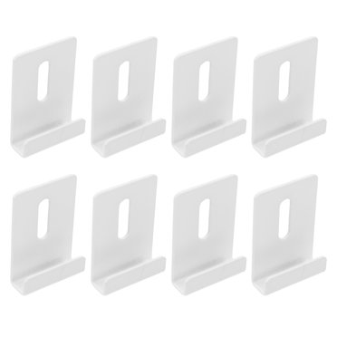 Hemoton Ensemble de 8 Pcs de Pinces pour Support de Miroir Mural, Ensemble de Retenue de Miroir en Métal, Crochets, Pinces de Suspension pour Suspendre Porte et Verre