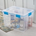 thumbnail image 2 of Sterilite 76 Liter Gasket Box, Weather-Resistant Large Clear Storage Bin with Latch Lid, Blue - 4PK, 2 of 9