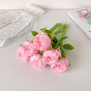 Fake Flower Pen Bouquet - Artificial Gel Ink Ballpoint, Fine Point Black Pen, Cute Stationery for Journaling, Office Desk Decoration, Pink, JKODE