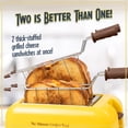 thumbnail image 4 of Nostalgia GCT2 Deluxe Grilled Cheese Sandwich Toaster with Extra Wide Slots, Yellow, 4 of 11