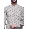 thumbnail image 4 of BESTMAN Chemise en Coton Imprimée avec Poches Col Évasé Boutonnée Chemise Formelle, 4 of 5