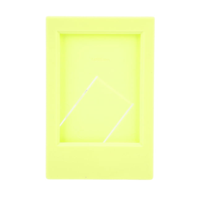 Stand Photo Frame, Rectangle Decorative Photo Frame Compact Classical Replaceable For Bedroom Yellow