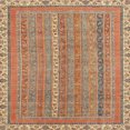 thumbnail image 1 of Ahgly Company Tapis d'Intérieur Carrés Abstraits Rouges Abstraits pour Aire, 4 Pieds Carré, 1 of 6