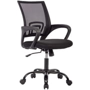 BestOffice Ergonomic Mesh Office Chair, Adjustable Swivel Rolling Task Chair with Lumbar Support for Home & Office, Black