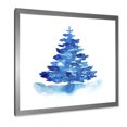 thumbnail image 2 of Designart Arbre de Noël d'Hiver Bleu I Art Mural Encadré Traditionnel, 2 of 4