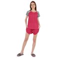 thumbnail image 2 of Inkmeso Solid 2 Pc Nightwear Set For Women Raglan Sleeves Button-Down Top & Shorts Sleepwear-89, 2 of 7