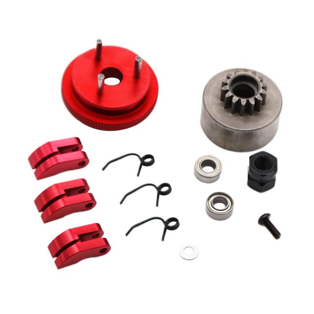 Milaget RC Voiture Camion Modèle 14T Engrenage Volant avec des Jeux de Chaussures de Roulement pour HSP, HPI Véhicule Rouge