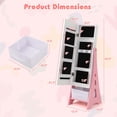 thumbnail image 3 of Costway Kids Vanity Set Princess Makeup Dressing Table & Chair Set with Jewelry Armoire White, 3 of 10