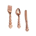 thumbnail image 2 of serony 3 Pieces Tableware Model Mini Lovely Size 1/12 Kitchen Spoon Early Educational Imitation Cutlery Children Baby Kids Using Rose Gold, 2 of 7