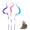 thumbnail image 4 of CNKOO  for Cat Wand Teasing Stick for Kitten Interactive for Cat Toys Teaser with Bells, 4 of 15