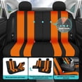thumbnail image 4 of FH Group Universal Fit Striking Striped Cloth Car Seat Covers for Auto SUV VAN Airbag Compatible Full Set, 4 of 9