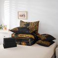 thumbnail image 4 of Erosebridal Egyptian Mural Bedding King Size, Egypt Pyramids History Comforter Sets with Sheets, Reversible 7-Piece, 4 of 5
