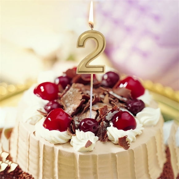 Yhmxh Home Decor,Room Decor,Bathroom Decor Gold Number Birthday Numeral Candles Number Cake Decor for Adults/Kids Party Candles Number