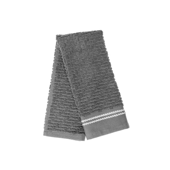 Serviette De Luxe Point Main (16 X 27) (Rafraîchissez Gray) - Set of 6