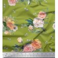 thumbnail image 1 of Soimoi Red Moss Georgette Fabric Asiatic Lily Floral Print Fabric by Yard 42 Inch Wide, 1 of 3