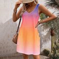 thumbnail image 4 of Penkiiy Robe d'Été Décontractée pour Femme avec Poches, Robe Bohème de Plage d'Été, Robe T-Shirt à Fleurs, Col en V, Robe Débardeur Ample, L Rose, 4 of 6