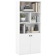thumbnail image 1 of Gymax Bibliothèque à 5 Niveaux Armoire de Rangement Autoportante avec Étagère Ajustable et Armoire à 2 Portes, 1 of 10