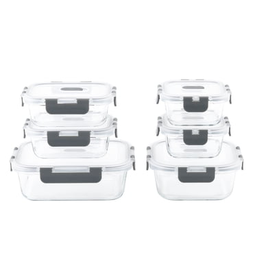 Mainstays 12 PCS Set récipient de stockage de nourriture en verre mélangé
