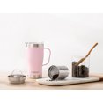 thumbnail image 2 of AVODAH Tea Infuser Mug with Tea Strainer, Two Lids and Straw - Lilac, 2 of 8