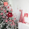thumbnail image 2 of Northlight Arbre de Noël Tourbillonnant en Forme de Canne à Sucre - 10.5 Pouces - Rouge et Blanc, 2 of 6