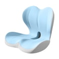thumbnail image 2 of Esquirla Car Non Slip Pad Back Rest Breathable Butt Support Sitting Ergonomic Cushion Blue Gray, 2 of 8